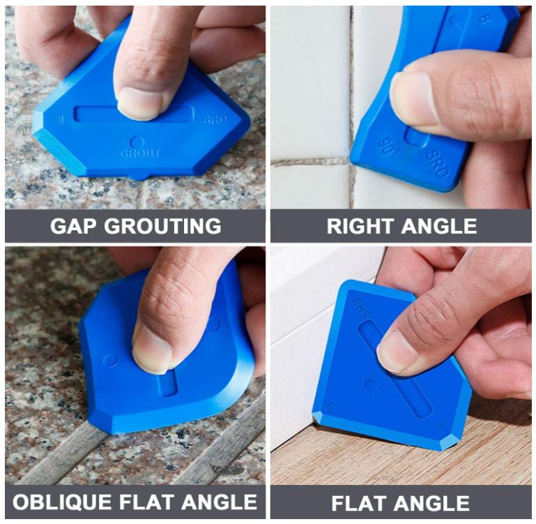 6 in 1 Silicone Caulking Tools 14Pcs Caulk Nozzle Applicator Finisher Kit Sealant Finishing Tool Grout Scraper
