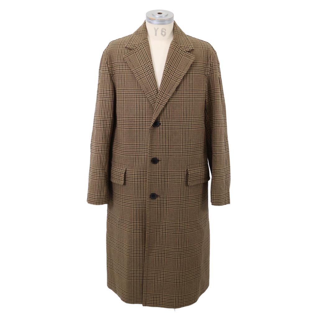 Dries Van Noten [Отличное состояние] Пальто Честерфилд в клетку глен S Коричневый Б/у