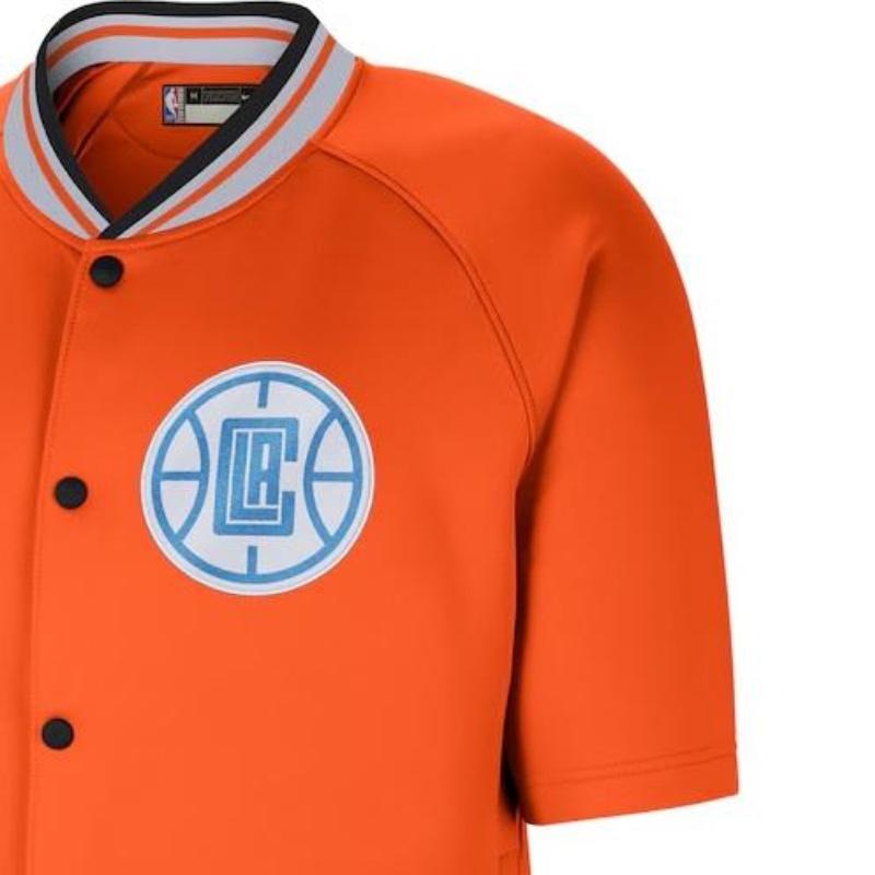 Nike Los Angeles Clippers 75th Anniversary Player Edition Warm-Up ThermaFlex Showtime однобортная куртка с V-образным вырезом и короткими рукавами DB2453-820