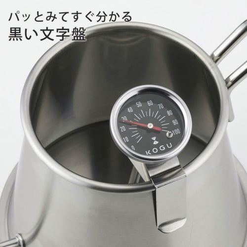 Кофейный термометр KOGU для ручного заваривания кофе, легко читаемый циферблат, заваривает при правильной температуре, 0-100C, аналоговый с клипсой, нержавеющая сталь, Цубаме-Сан