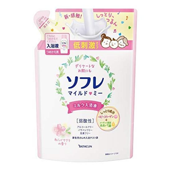 Sofre Mild Me Milk Bath Liquid успокаивающий аромат сакуры сменный блок 600 мл x 8 шт. набор