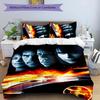 3pcs Fast and Furious pattern bedding set duvet cover set includes duvet cover &pillowcases, perfect all season bedroom decoration & gift
