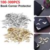 100-300 шт. металлический уголок для защиты книг, винтажный блокнот, меню, фотоальбом, уголок для защиты, золотистый, серебряный, бронзовый декор