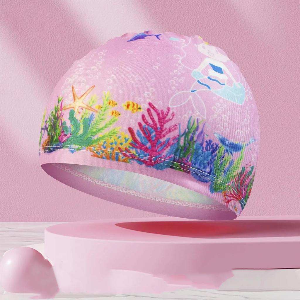 Детские шапочки для плавания для мальчиков и девочек, милые шапочки для плавания с героями мультфильмов, эластичные, мягкие, детские шапочки для плавания с принтом, аксессуары для бассейна