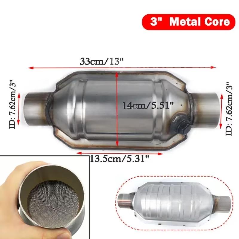 Универсальный 2'' 2,25'' 2,5'' 3'' с металлическим носителем каталитический нейтрализатор сотовый 200 ячеек выхлопной фильтр круглый стальной EURO 1