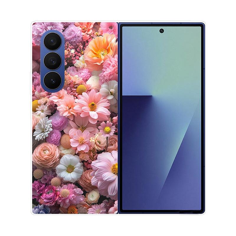 Чехол для Samsung Galaxy Z Fold 7 Мраморный Жесткий ПК Задняя Крышка Для Samsung Galaxy Z Fold7 ZFOLD7 Полностью Защитный Корпус Телефона