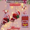 Electric Climbing Santa Music Pendant – Christmas Parachute Ladder Decoration