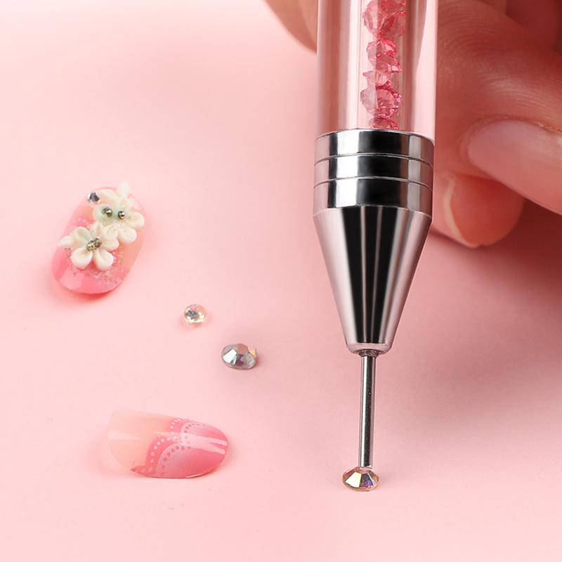 Алмазная вышивка, двойная головка, дрель, ручка, точечная ручка для рисования, ручка для дизайна ногтей, горный хрусталь, восковая ручка