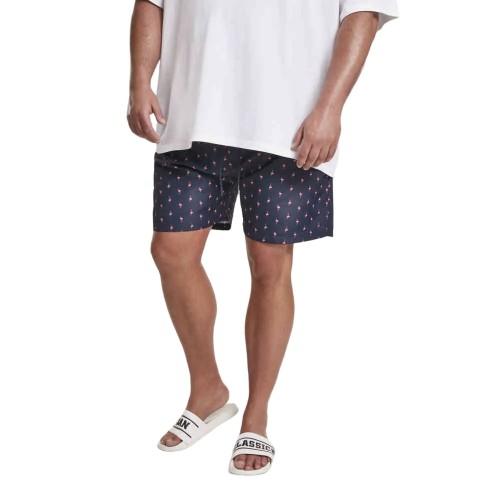 Urban Classics Mens Flamingo Swim Shorts