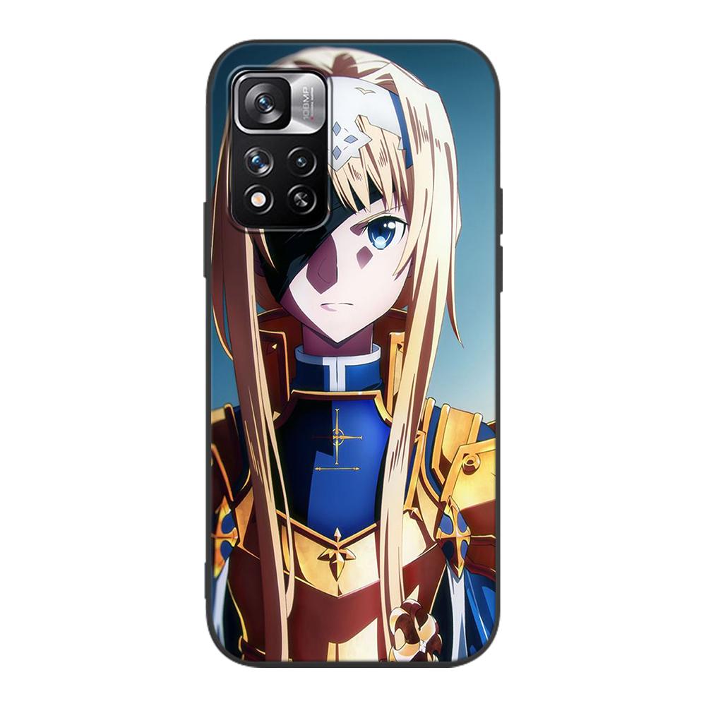 Чехол Sword Art Online 3 Alicization для Xiaomi Redmi Note 9S 9 8 10 11 Pro 9C 9A 7 8T 7A 8A 6A 6 10S, черный мягкий чехол для мобильного телефона