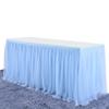 6/9/14 футов тюль юбка для стола прямоугольное украшение стола марлевая ткань чехол для свадебной вечеринки