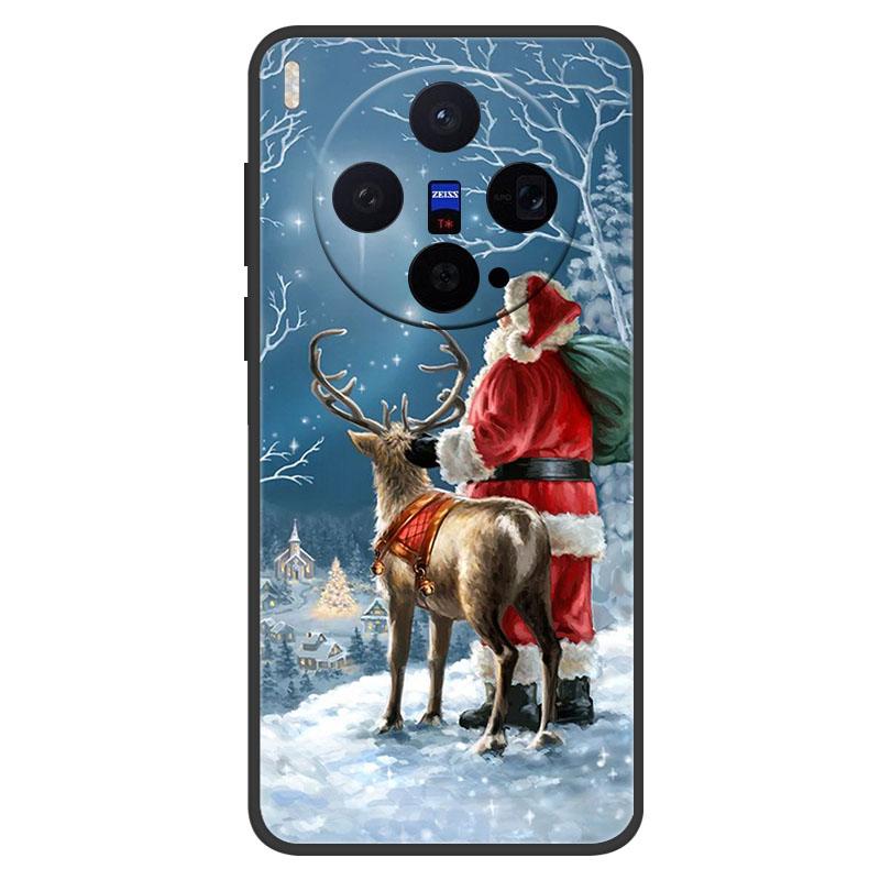 Для Vivo X300 X300Pro X200 FE X200Pro X200Ultra X200 Pro Mini X200S Чехол Рождественский Расписной Чехол для Телефона Мягкий Силиконовый TPU Корпус