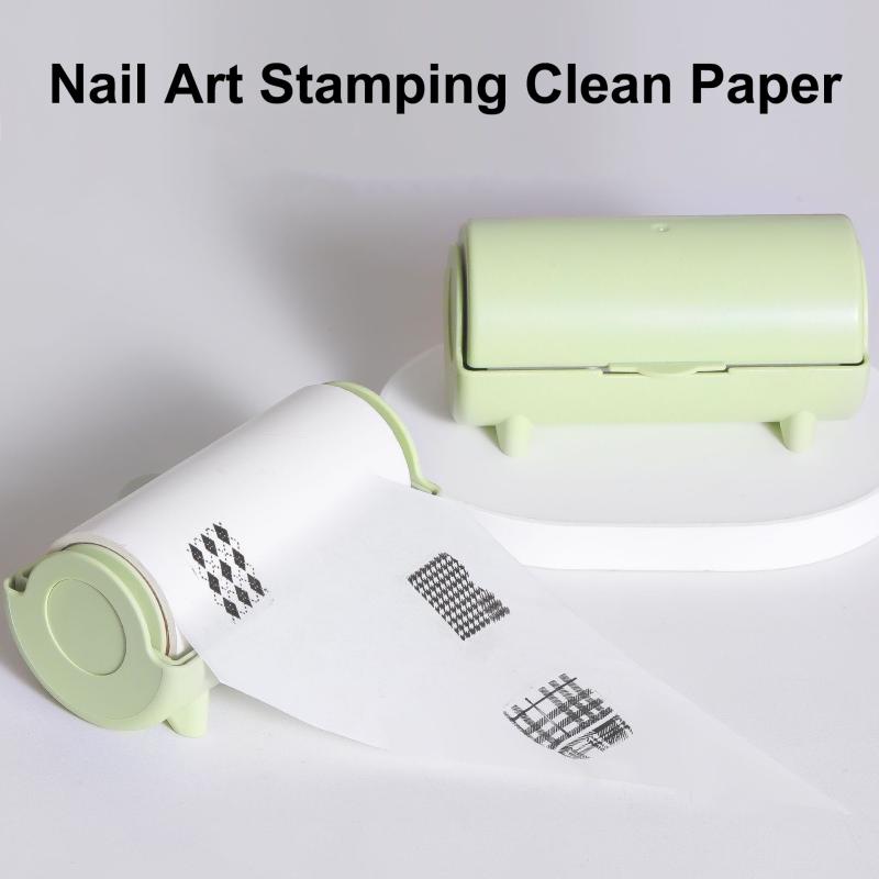 60Листов/Рулон Двусторонний Блокнот-Трафарет для Ногтей Штамп для Нейл-арта Печать Узоров Инструмент для Удаления Масла Блокнот-Трафарет для Ногтей