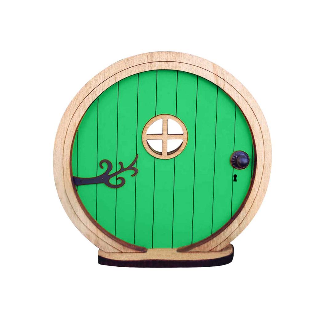 Wooden Fairy Door Collectible Figurine – Enchanting Miniature Elf Door for Home Decor – Charming Indoor Fantasy Decoration