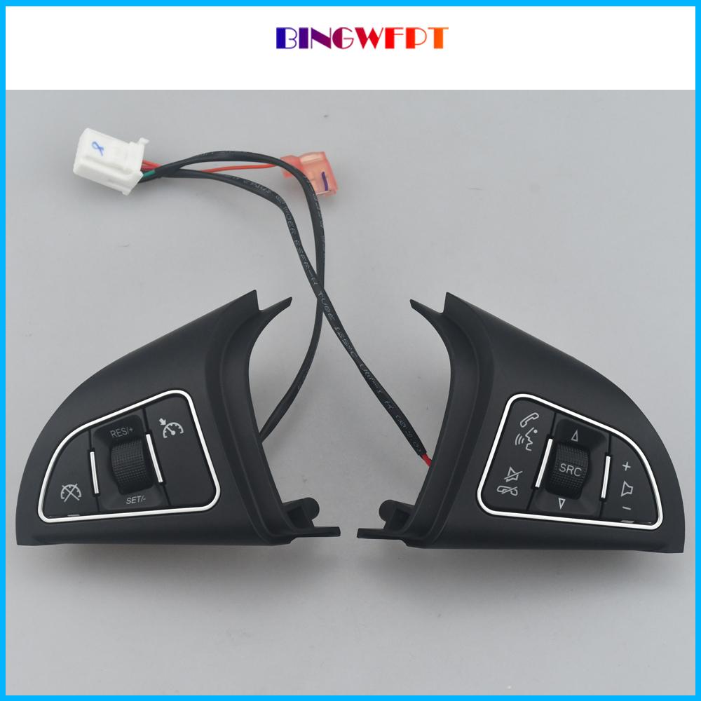 Car Steering Wheel Buttons Bluetooth Phone Cruise Control Remote Control Button Music Button For JAC S3 2014 2015 2016