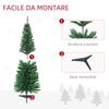 Slim Artificial Christmas Tree 150cm with Metal Support 294 Branches