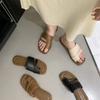 Set Of Toe Slippers Summer Women's Sandals Slippers Thick Bottom Soft Leather Slippers New Retro Style Fashion Beach Slippers