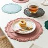 12/23cm Silicone Flower Placemat Tableware Pad Oil Water Resistant Heat Insulation Mat Non-Slip Tablemat Coaster Decoration Mat