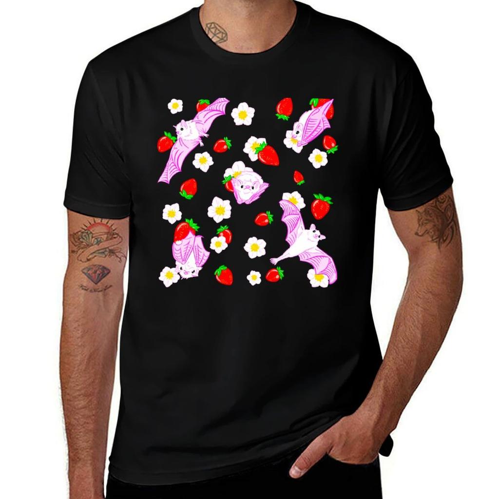 Kawaii Ghost Bats Tshirt Graphic Print Short Sleeve Tshirt