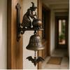 Vintage Witch Doorbell Cast Iron Halloween Door Hangers Bell for Gothic Home Decoration