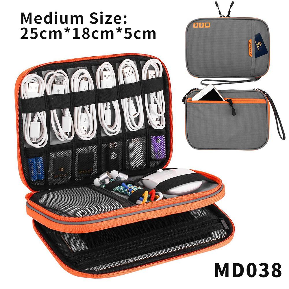 Портативные электронные аксессуары Дорожный футляр Сумка-органайзер для кабелей Сумка для переноски гаджетов для iPad Кабели USB-флешка Зарядное устройство
