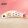 Catnip Filled Fish Pillow Cat Toy, Squeaky Linen Chew Stuffed Toy Kitten Kicker for Indoor Cats Biting Kicking Boredom Relief Natural Supplies
