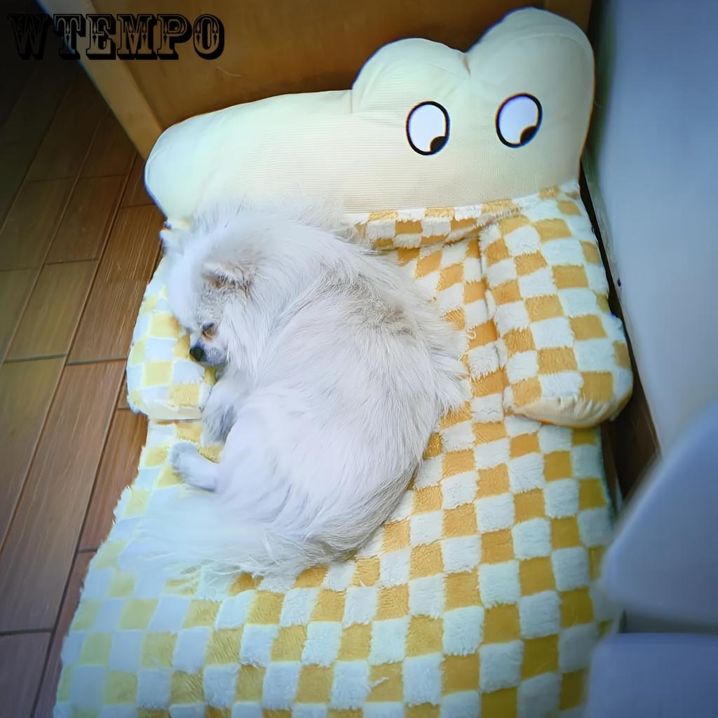 Уютная и моющаяся лежанка для собак, подходящая для осени и зимы, которая обеспечивает тепло и комфорт, а также служит кошачьим гнездом в любое время года.