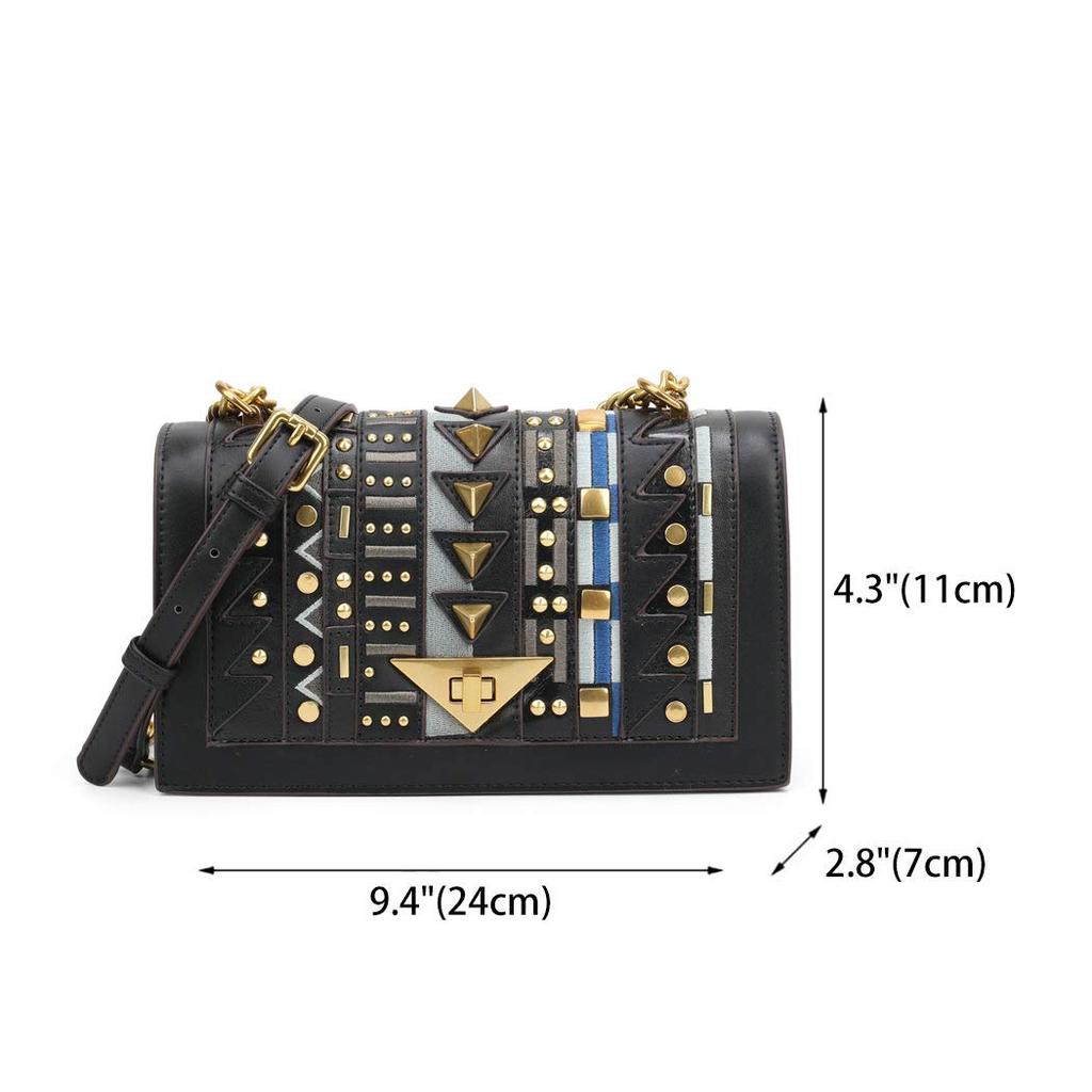 DOODOO Sling Bags for Women Crossbody Shoulder Black 77239-01, Women's Bag, Handbag, Pochette, Bag, Tote, Wallet, 1-Piece Set,