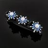 Women Elegant Flower Pearls Braid Hairpins Sweet Hair Clip Braid Decorate Flower Tooth-shaped B K2W7