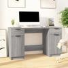 VidaXL Desk with Side Cabinet Sonoma Grey Engineered Wood 3115914