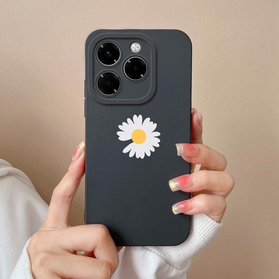 Совместимость с Infinix Note 40X Zero 40 Smart 9 Hot 50 50i 50Pro Plus 5G 4G Мягкий чехол Pretty Butterfly Fancy Sunflower Силиконовый противоударный для Infinix