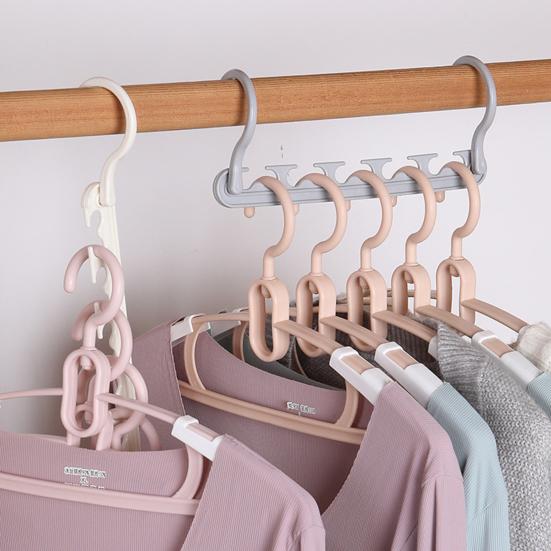 4 шт. Вешалка для одежды Органайзер для гардероба Вращение на 360 градусов Высокая грузоподъемность Дизайн с 5 прорезями Экономия места Органайзер для шкафа