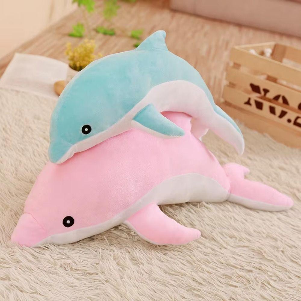 Soft Dolphin Plush Toy Cute Dolphin Sofa Pillow Marine Animals Dolphin Stuffed Toys Girls Gift