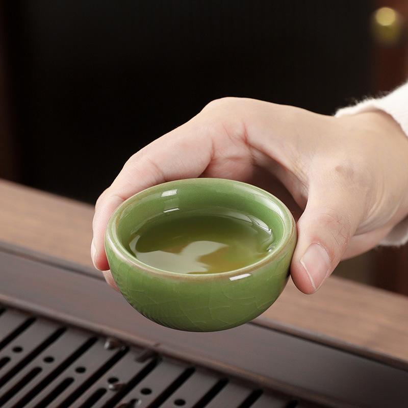 Креативный чайный набор для раскалывания льда, высококачественный чайный сервиз кунг-фу, подарочная коробка, простой бытовой набор, керамический чайный горшок, один горшок, шесть чашек