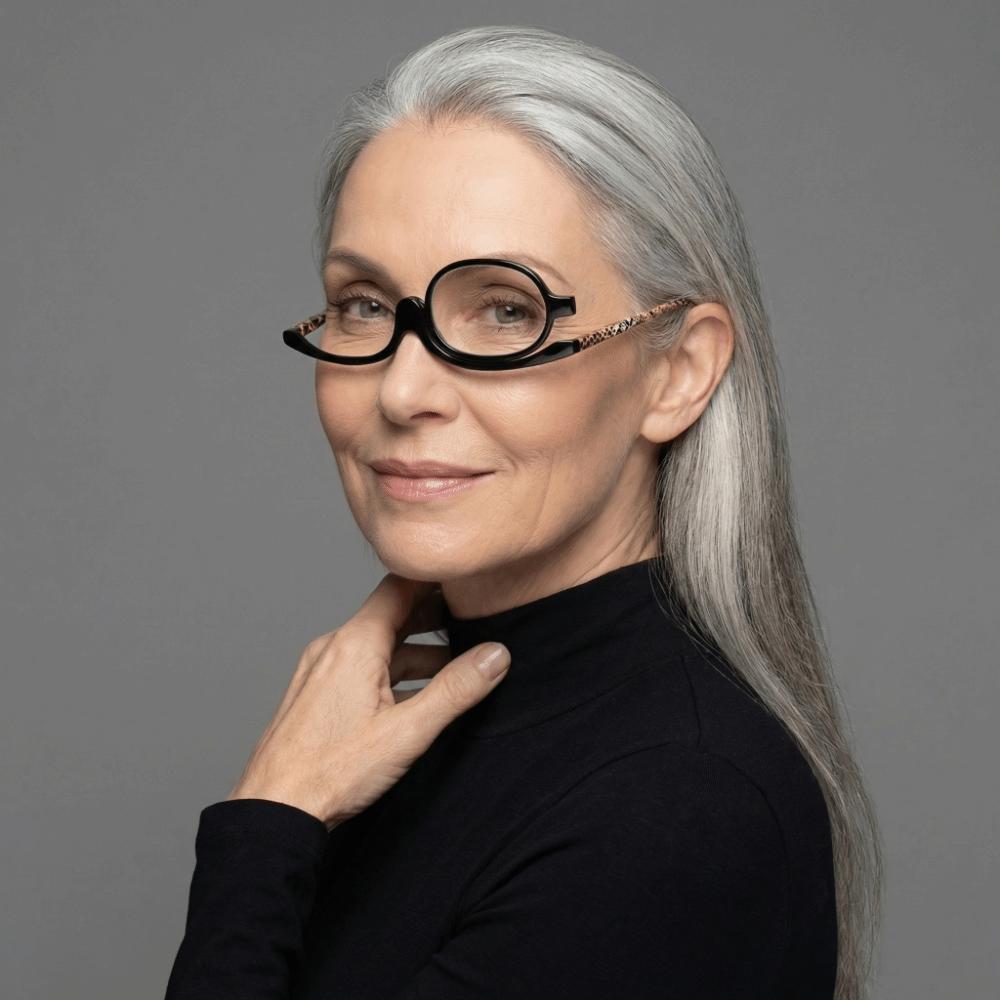 Magnification Folding Eyeglasses Rotating Design Presbyopia Glasses Reading Use