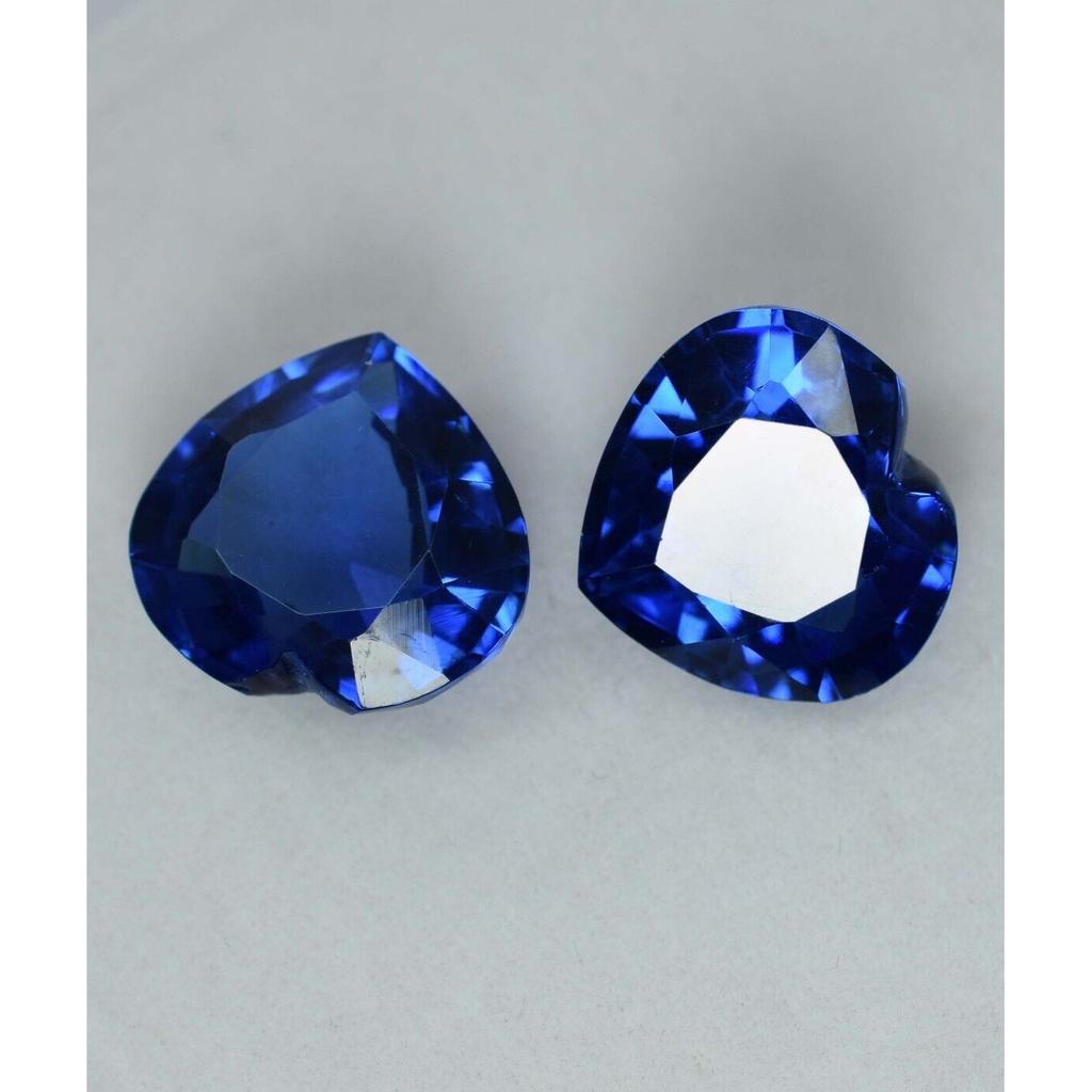 16 Ct NATURAL Tanzanian Blue Tanzanite Heart Cut Loose Gemstone Pair
