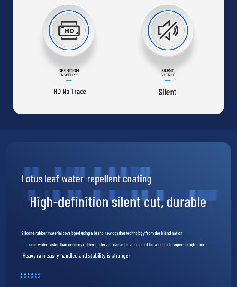 Бесшумные силиконовые щетки стеклоочистителя: Двойная 6-слойная резина без костных вставок для передних и задних колес.