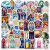 50 Self-Created Gothic Stained Glass Baroque Window Grilles Personalized Creative Diy Decorative Stickers
