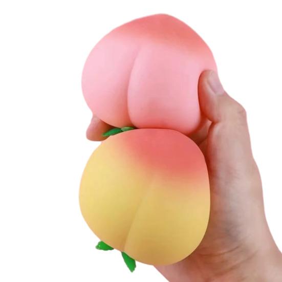 1/2Pcs Anxiety Relief Peach Squeeze Toy Realistic Peach Shaped Fidget Toy Anti-stress Decompression Simulation Fruit Sensory Slow Rising Stress