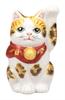 Кутани Иватая с золотой триколорным Манеки-неко 3,3 дюйма (Lucky Cat) K9-1559