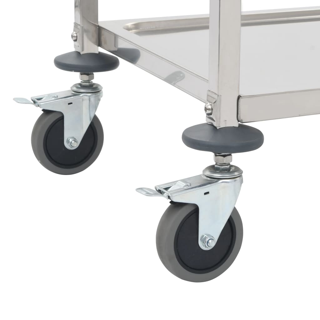 5 Tier Serving Trolley 107 x 55 x 147 cm Stainless Steel