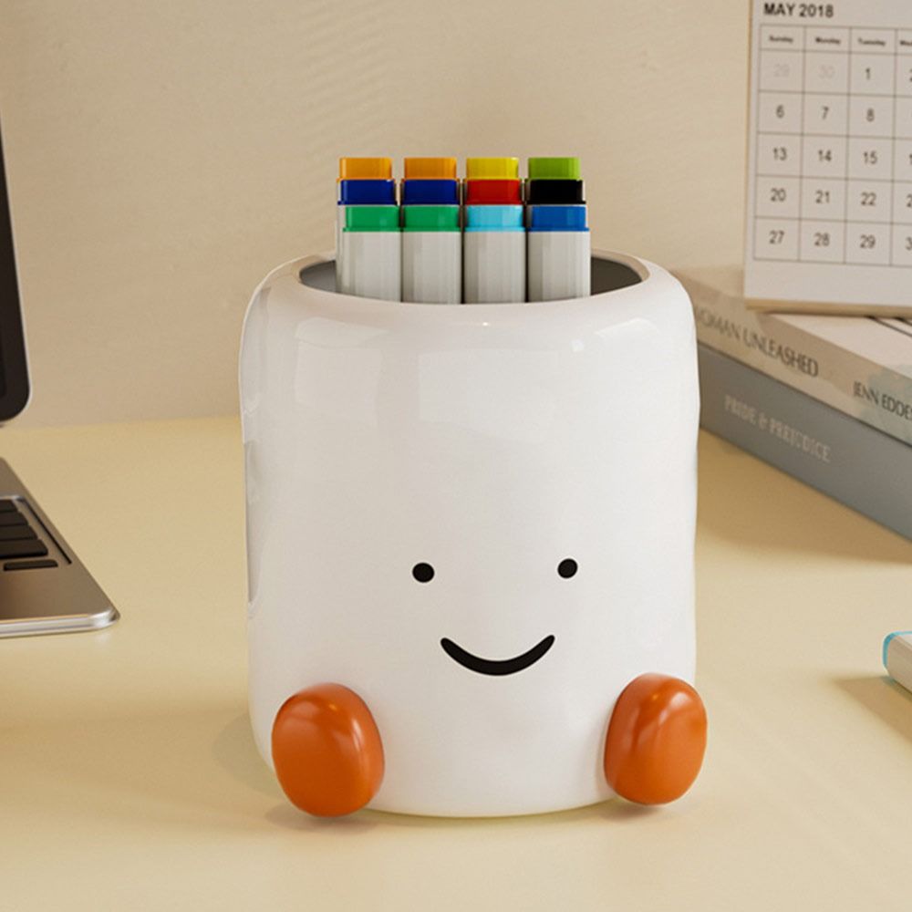 Cartoon Desktop Pen Holder Large Capacity Remote Control Storage Box for Students Gift