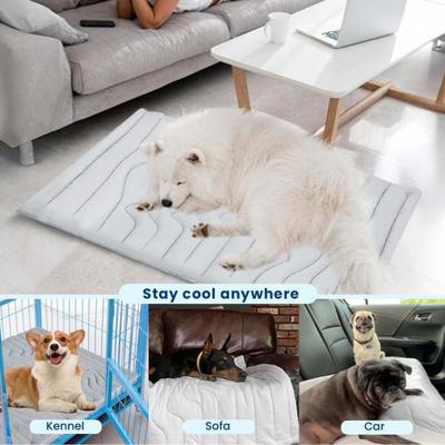 Охлаждающий коврик для собак средних и больших пород, ортопедический коврик с эффектом памяти для домашних животных, летний самоохлаждающийся спальный коврик для ящика, кровати, пола, сиденья для кошек