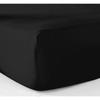 Fitted Sheet - Cotton - 160x200 Cm - Black - 57 Threads/cm2 - Pocket 20 Cm