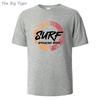 Surf Summer Printing Classic Cotton Tee Simple Round Neck Design Breathable Fabric Unisex Short Sleeve Top Men T-Shirt