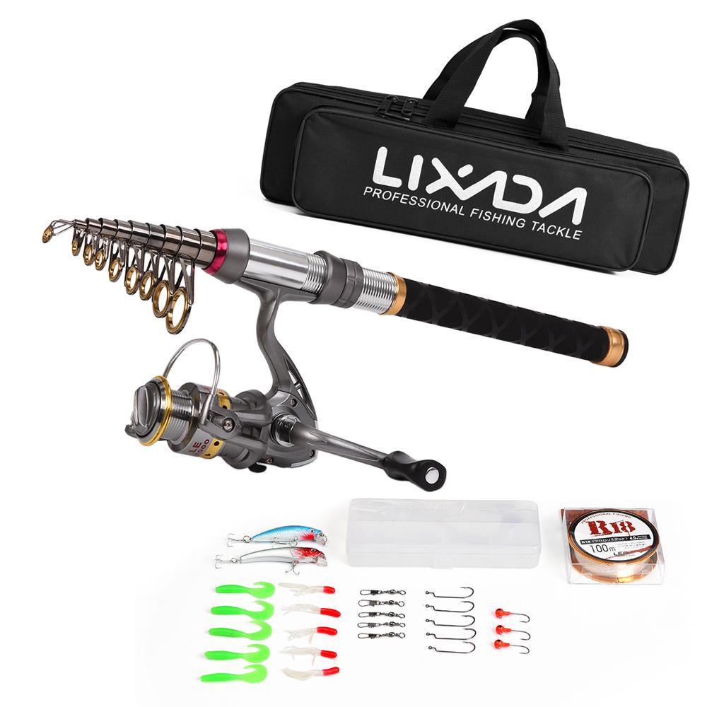 Катушка для удочки Combo Carbon Fibre Telescopic Fishing Rod Spinning Reels