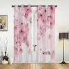 Pink Flowers Orchid Branches Curtains for Bedroom Living Room Drapes Kitchen Children's Room Window Curtain Modern Home Decor