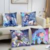 Kamisato Ayaka Anime Game Genshin Impact Pillow Case Fashion Square Pillowcase Bedroom Sofa Room Ins Decoration Leisure