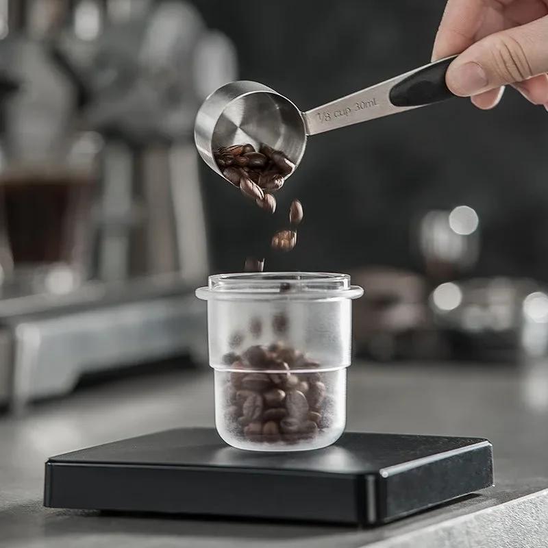 58mm Thickened Coffee Powder Receiving Cup Coffee Bean Measuring Cups Espresso Sniffing Mug Coffee Dosing Cup Anti-flying Powder