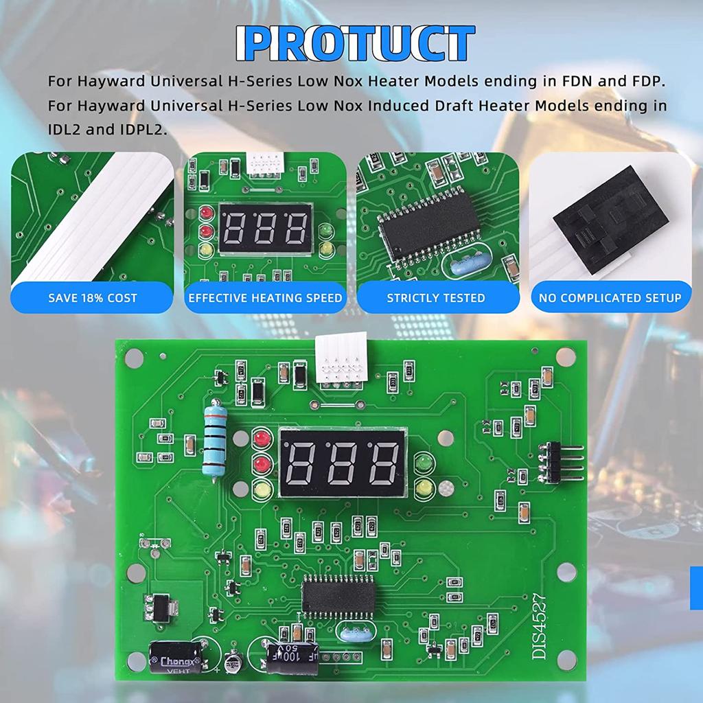 Доска дисплея нагревателя бассейна подходит для LowNox H200FDN H250FDN H300FDN H350FDN H400FDN H200FDP H250FDP H300FDP H350FDP H400FDP